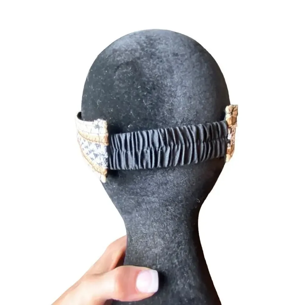 I Am Braided Black and Tan Paper Visor Women's One Size NWT